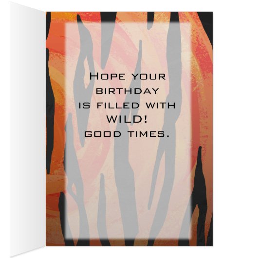 Monogram Tiger Hot Orange and Black Print Pattern (Inside (Right))