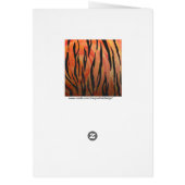 Monogram Tiger Hot Orange and Black Print Pattern Cards (Back)