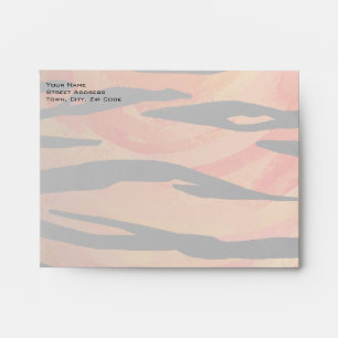 Monogram Tiger Hot Orange and Black Print Pattern Envelope