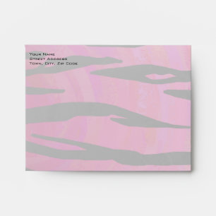 Monogram Tiger Hot Pink and Black Print Pattern Envelope