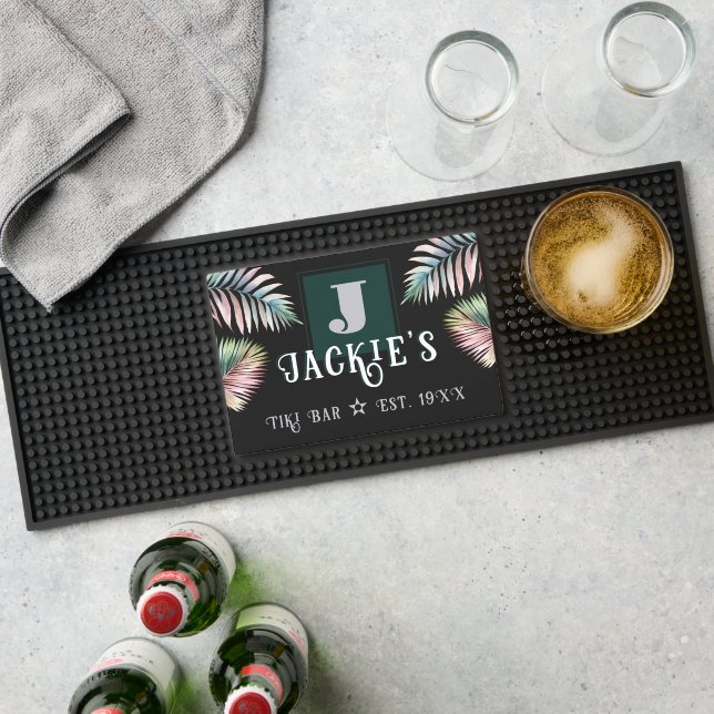 Monogram TIki Bar Tropical Palm Mat (Insitu (Bar 1))