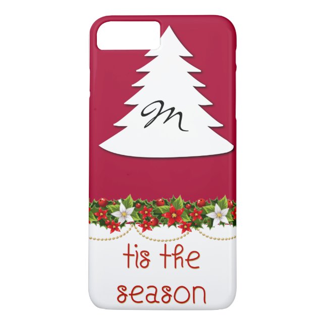 Monogram Tis The Season Holiday Phone Case (Back)