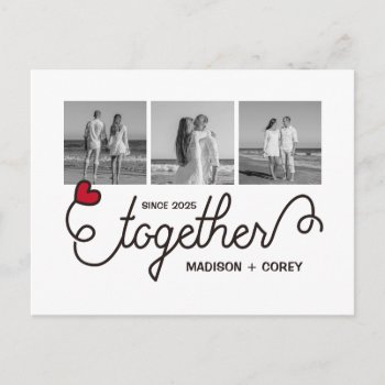 Monogram Together Typography Art Instagram Photos Postcard by BCMonogramMe at Zazzle