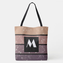 Monogram Tote Bag - Striped & Personalized