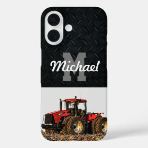 Monogram Tractor Farming Tillage Men Equipment iPhone 16 Case