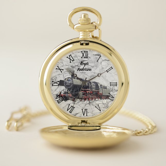 MONOGRAM TRAIN POCKET WATCH (Inside)