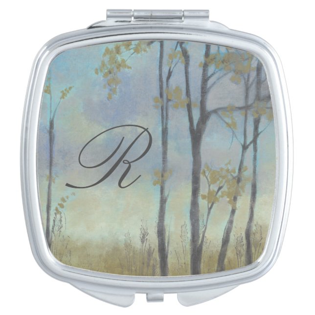 Monogram | Tree-Lined Wheat Grass I Compact Mirror (Front)