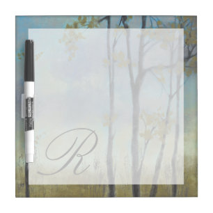 Monogram   Tree-Lined Wheat Grass I Dry Erase Board