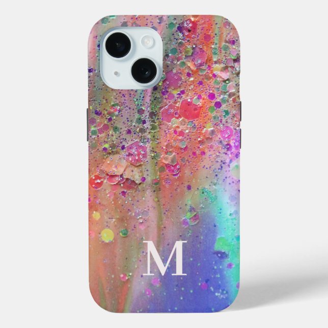 Monogram Trendy Acrylic Abstract Case-Mate iPhone Case (Back)