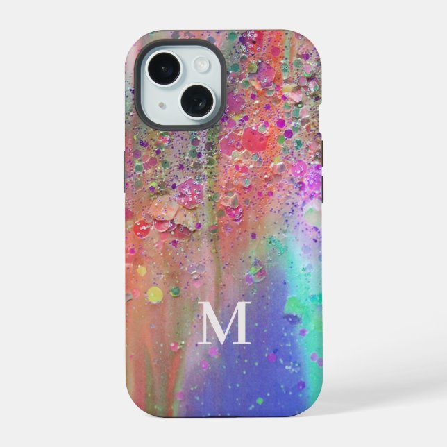 Monogram Trendy Acrylic Abstract Iphone Case (Back)