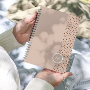 Monogram Trendy Beige & Terracotta Dots 2024 Planner