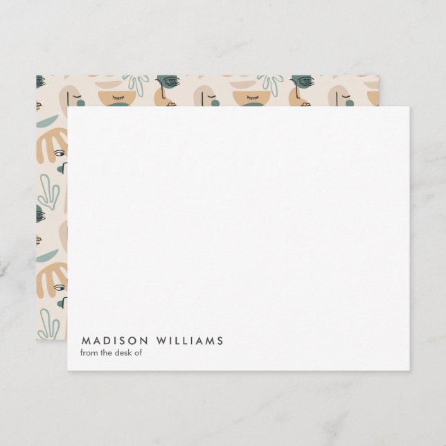 Monogram Trendy Modern  Note  (Front/Back)