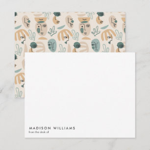 Monogram Trendy Modern Note Card