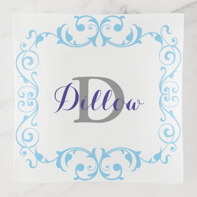 Monogram Trinket Tray (Front)