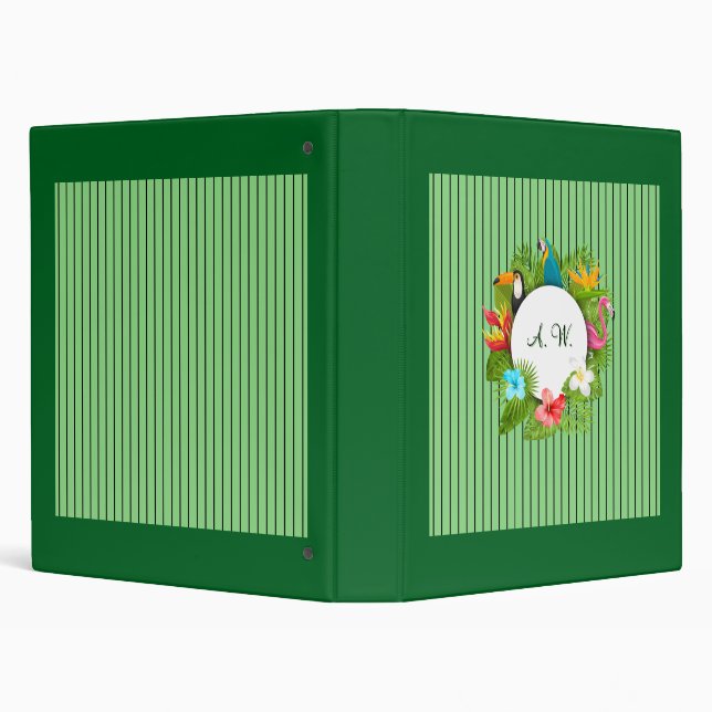 Monogram Tropical  3 Ring Binder (Background)