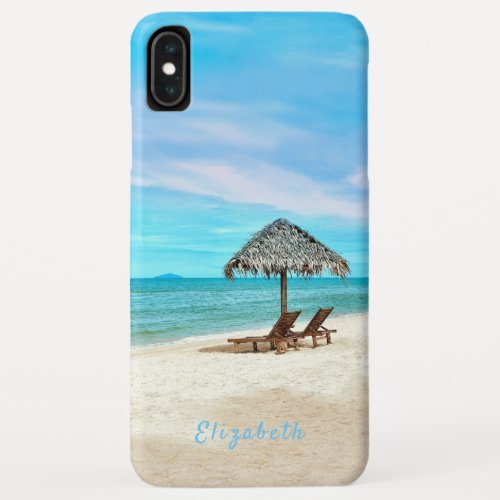 Monogram Tropical Beach Scene iPhone XS Max Case