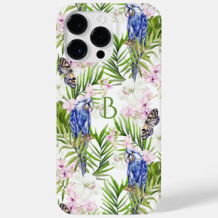 Monogram Tropical Floral Modern Girly Nature Case-Mate iPhone 14 Pro Max Case