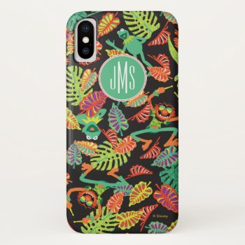 Monogram Tropical Kermit & Animal Pattern Iphone X Case by muppets at Zazzle