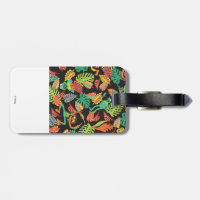 Monogram Tropical Kermit & Animal Pattern Luggage Tag