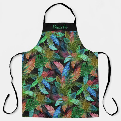 Monogram Tropical Leaves Apron