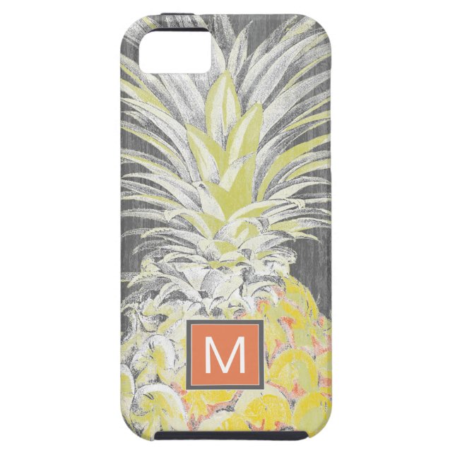 Monogram | Tropical Yellow Pinneapple Case-Mate iPhone Case (Back)