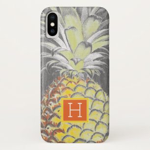 Monogram Tropical Yellow Pinneapple on Grey iPhone X Case