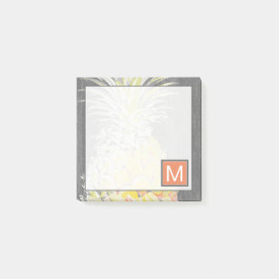 Monogram Tropical Yellow Pinneapple Post-it Notes