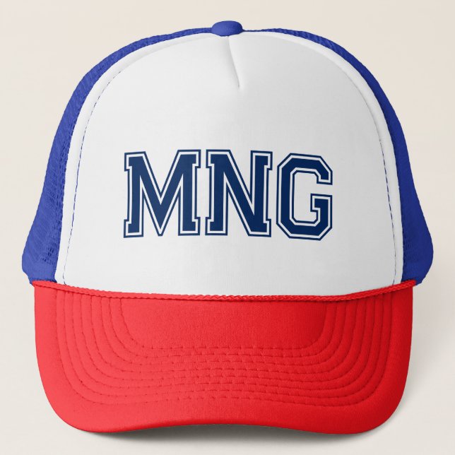 monogram trucker hat (Front)