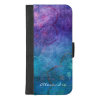 Monogram Turquoise and Green Lotus Flower