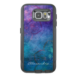 Monogram Turquoise and Green Lotus Flower OtterBox Samsung Galaxy S6 Case