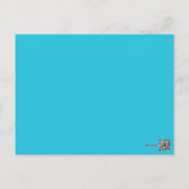 Monogram Turquoise and Silver Damask Table Number (Back)