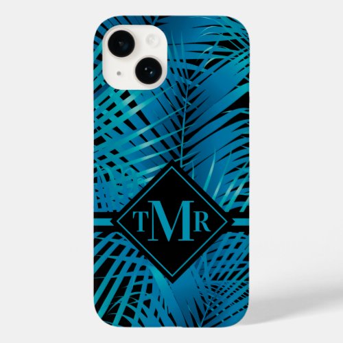 Monogram Turquoise Palm Case_Mate iPhone 14 Case