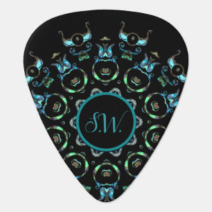 Monogram Turquoise Pearl Mandala Triangle Pick