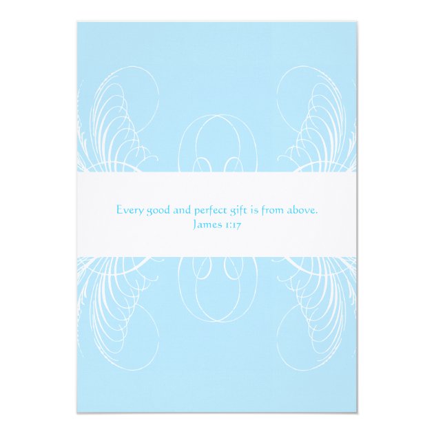 Monogram Twin Boys Baptism Invitation