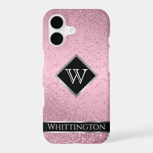 Monogram Twinkle Ombre - Pink Case-Mate iPhone Case (Back)