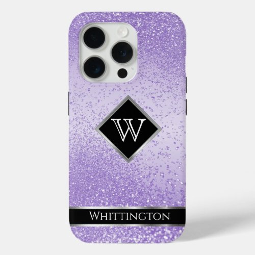 Monogram Twinkle Ombre _ Purple iPhone 15 Pro Case