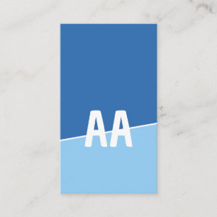Monogram Two Colors Ocean Calm Business Card