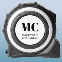 Monogram Two Initials Name Custom Tape Measure