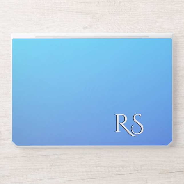 Monogram Two Tone Blue Color Combination   HP Laptop Skin (Front)