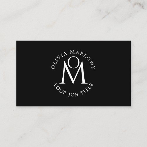 Monogram Typography Name Logo Business Card