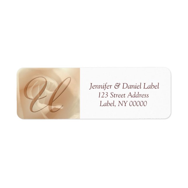 Monogram U Return Address Labels (Front)