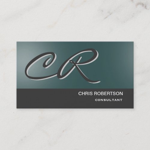 Monogram Unique Classy Consultant Business Card