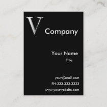 Monogram V business cards