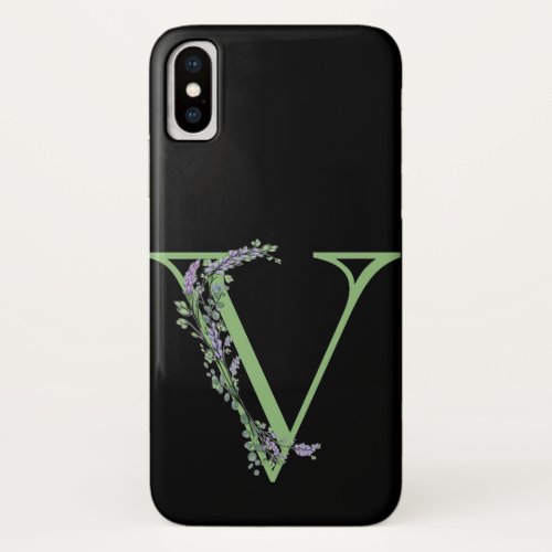 Monogram V Lavender Eucalyptus iPhone X Case