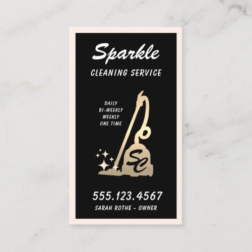 Monogram Vacuum Cleaner Cleaning Service Maid  Ca Calling Card