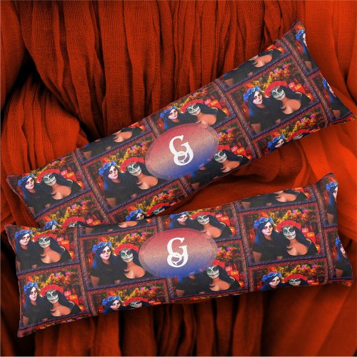 Monogram Vallarta Catrinas Flowers  Candles 1718 Body Pillow