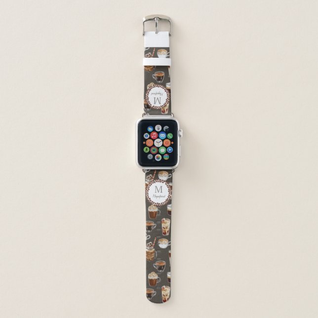 Monogram Venti Coffee Lover Apple Watch Band (Front)