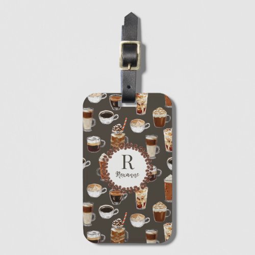 Monogram Venti Coffee Lover Luggage Tag