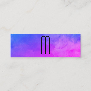 Monogram Vibrant Colors Mini Business Card