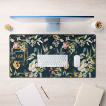 Monogram, Vintage 1600s Still Life Florals Pattern